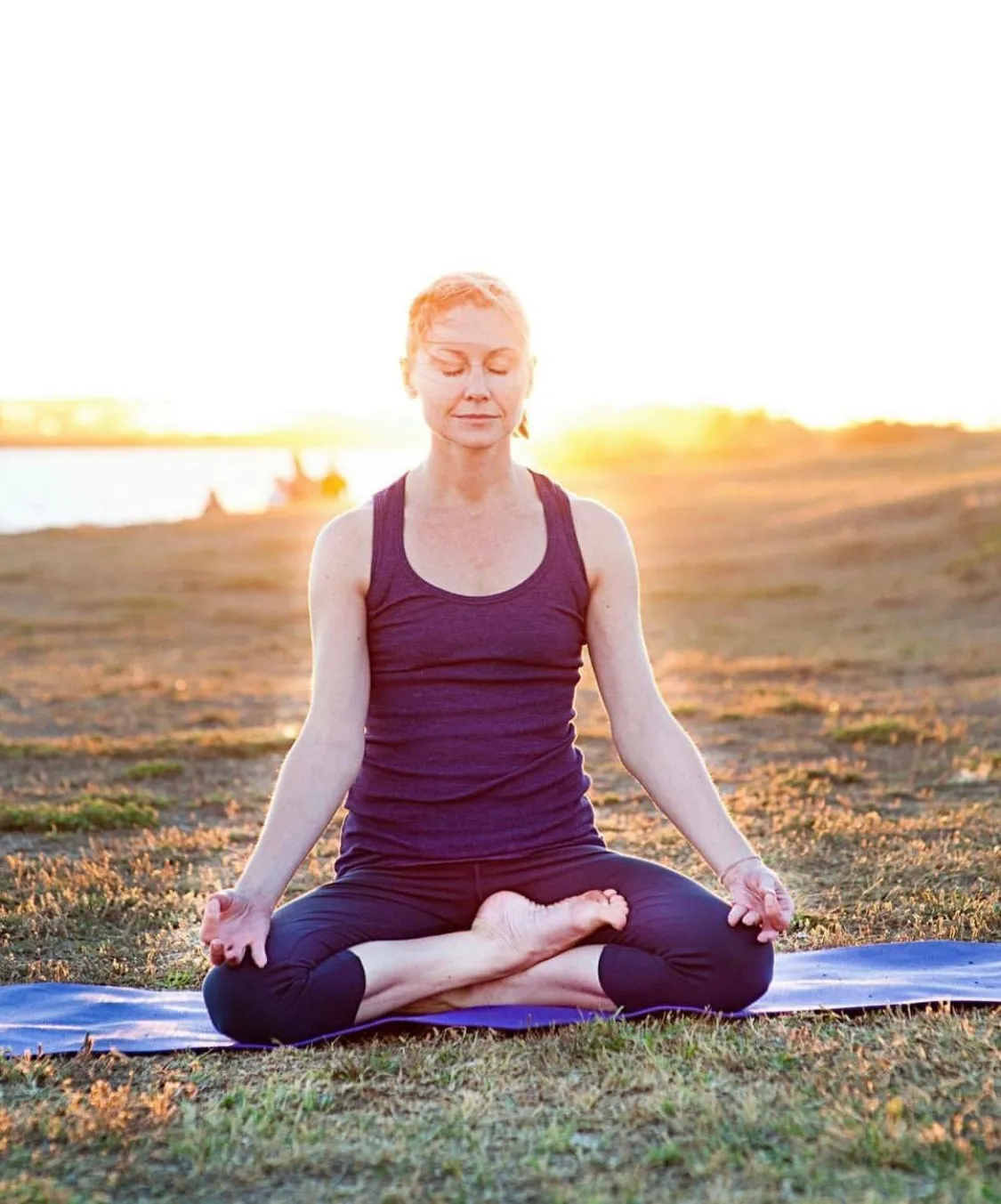 Sunset meditation background